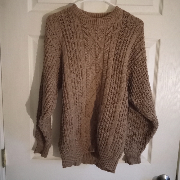 ∆-Kilkenny Hand Spun Yarn Irish Cotton Thick Sweater- Size: M